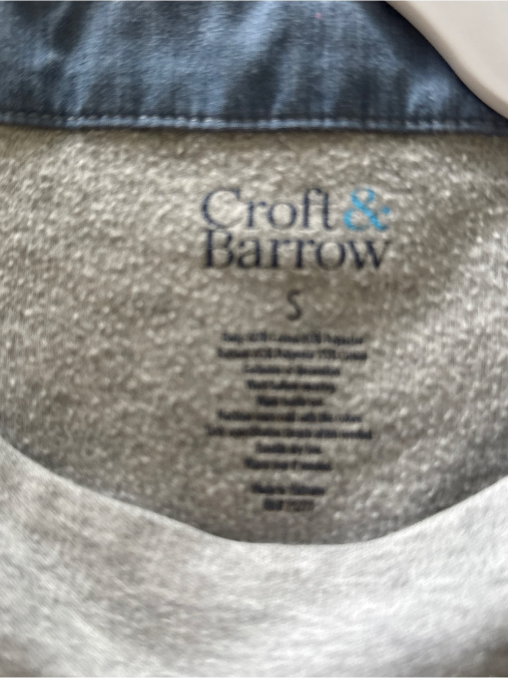 croft & barrow Light Gray Crewneck Top